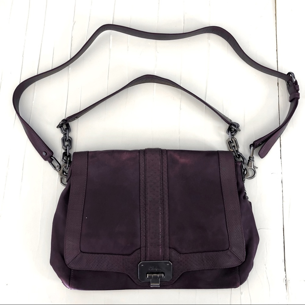 Purple Cole Haan Leather Cross Body Bag